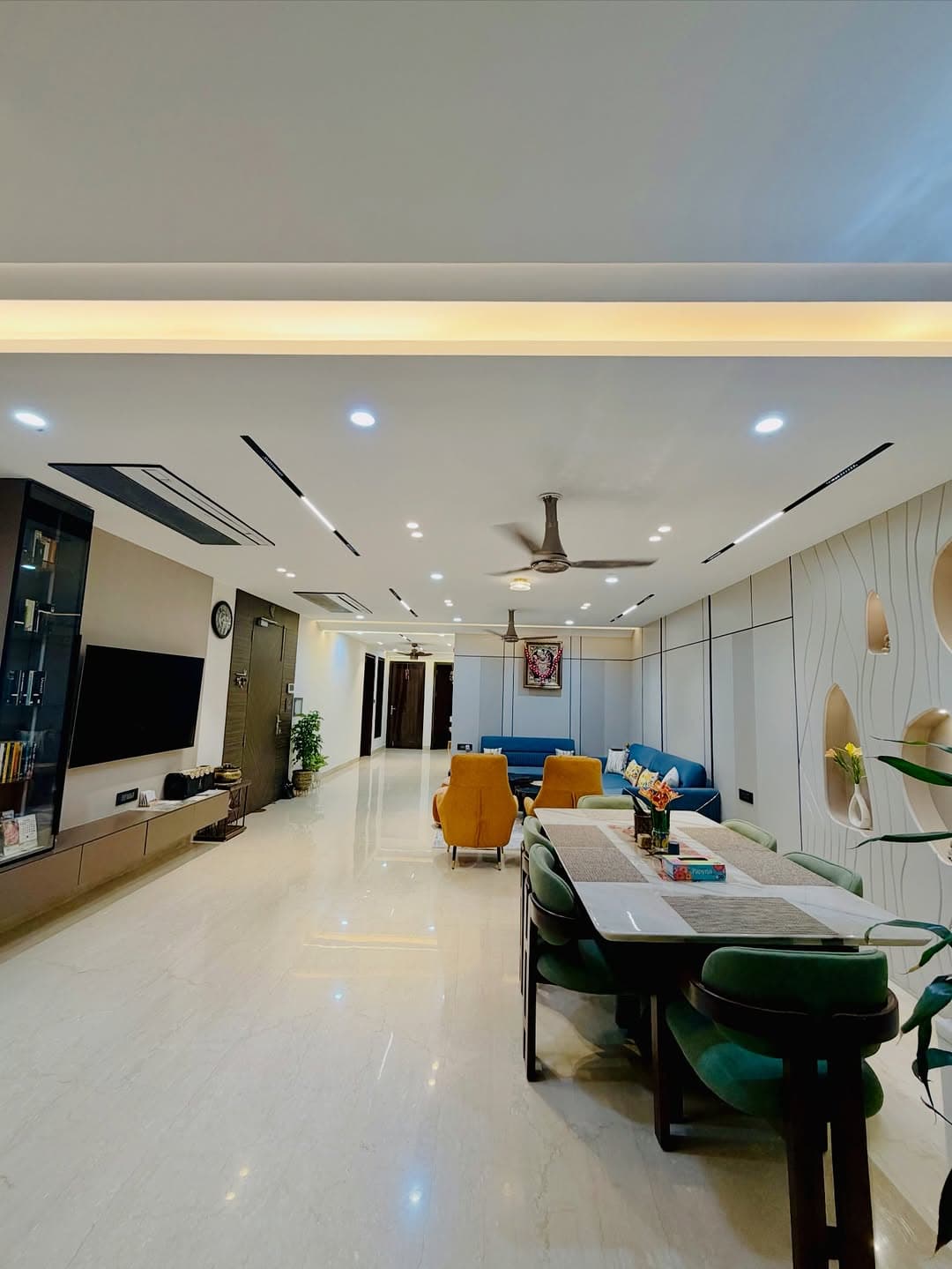 Cafe interior, dining space